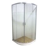 Cancel circular Roma, aluminio color natural, medidas 88 x 88 x 180  cm