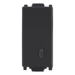 Apagador sencillo con piloto E92102 ALPHA, acabado negro