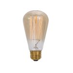 Bombilla incandescente decorativa vintage humo Campana ST64-35W-E27-HUMO