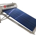 Calentador Solar 164 lts con sistema de gravedad Inox, 15 tubos