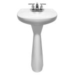 Lavabo con pedestal Lucas color blanco