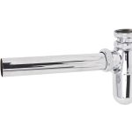 Cespol en bronce a la pared para lavabo