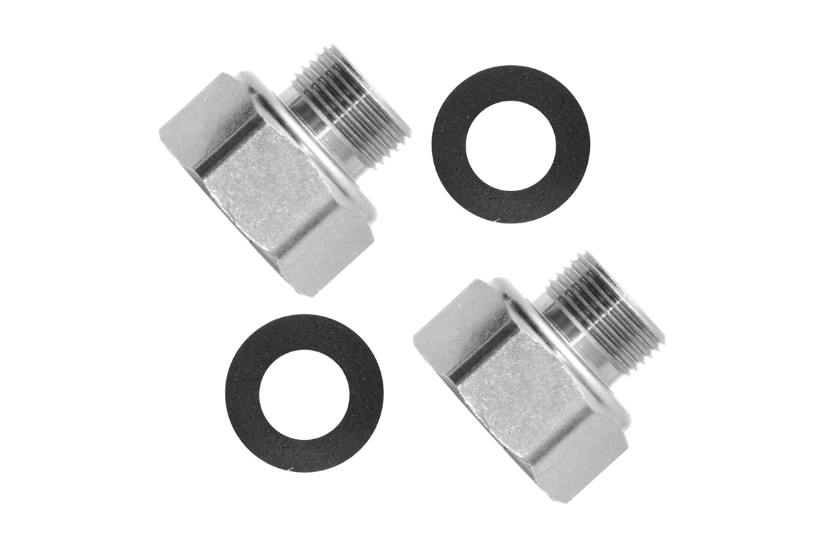 Adaptador niquelado 3/8 x 1/2