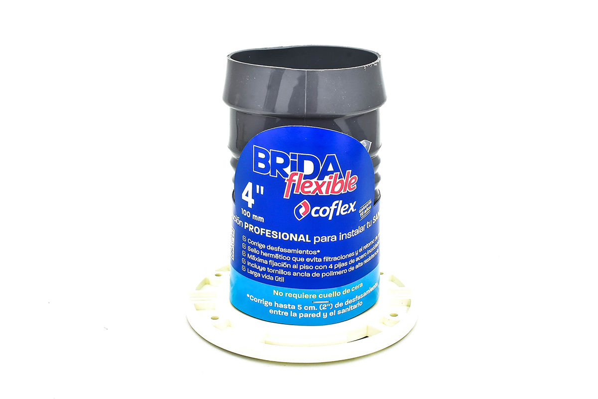 Brida flexible larga para inodoro