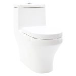 Inodoro alargado OP Fussion color blanco