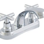 Mezcladora de 4" con maneral de cruceta para lavabo, 4039 acabado cromo