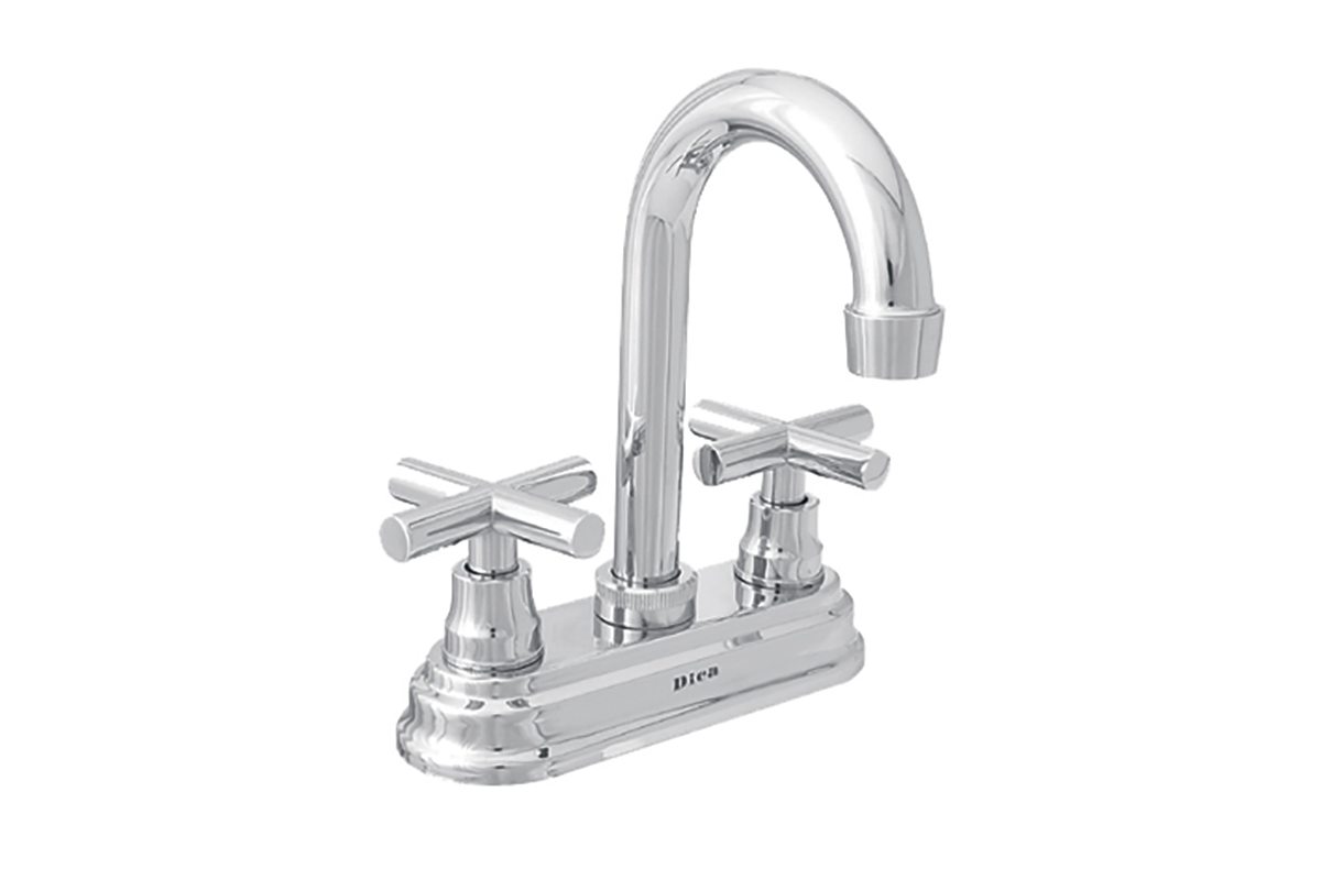 Mezcladora de 4" para lavabo acabado cromo