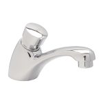 Llave individual temporizadora para lavabo con filtro acabado cromo