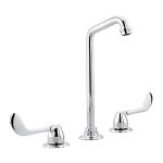 Mezcladora Hospital con cuello de ganso y manijas largas H13341 acabado cromo