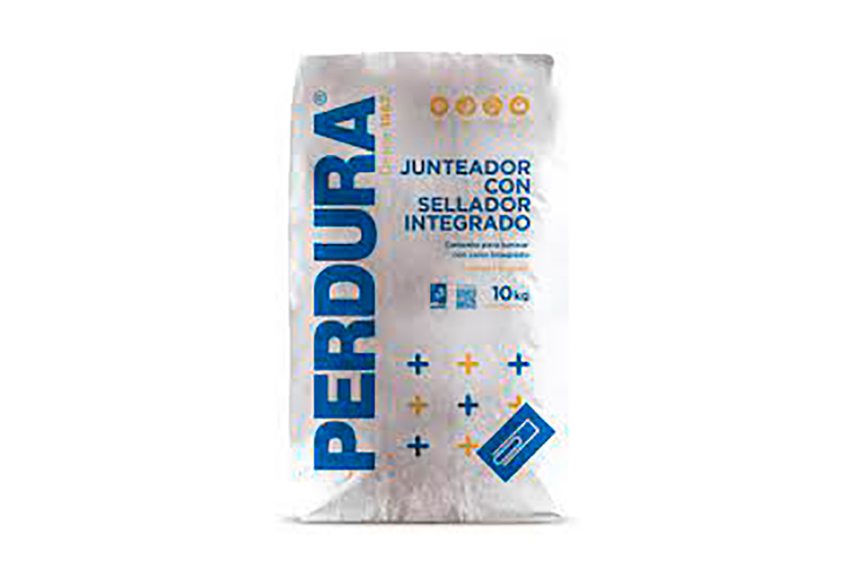 Junteador con sellador integrado color plata bolsa con 10 kilos