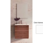 Kit tocador urban con espejo y lavabo 51 x 40 cm color blanco brillante