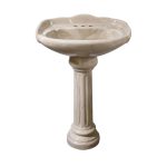 Lavabo con pedestal Oxford beige marmoleado