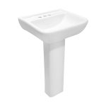 Lavabo con pedestal Goya color blanco a un taladro