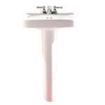 Lavabo con pedestal Habitat color blanco