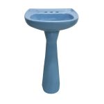 Lavabo con pedestal Jazmin color azul holanda