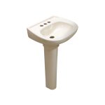 Lavabo con pedestal Lucas color marfil