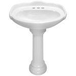Lavabo con pedestal Oxford Blanco