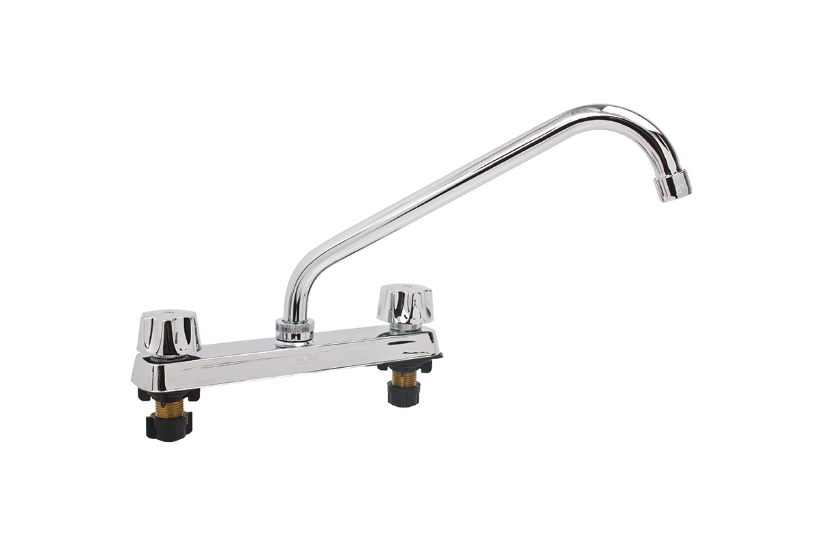 Mezcladora para fregadero de 8", modelo 2200NA , acabado acero inoxidable