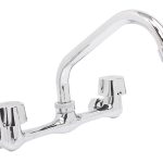 Mezcladora para fregadero a la pared  de 8", modelo 2220, acabado cromo