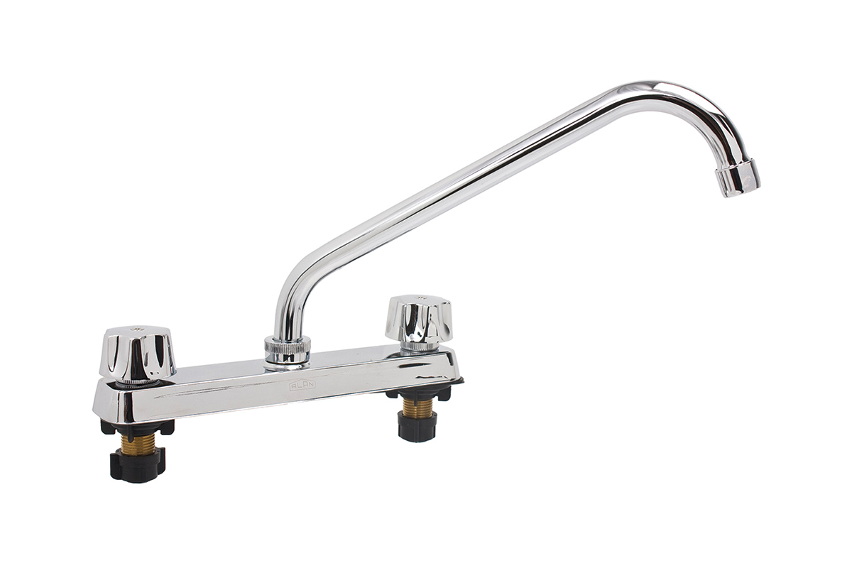 Mezcladora para fregadero con manerales de 8", vuelta completa, modelo 2200NAR2