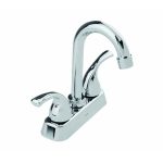 Mezcladora de 4" para lavabo acabado cromo