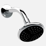 Regadera con brazo acabado cromo