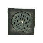 Coladera FV6 fierro medida real 12 x 12 cm