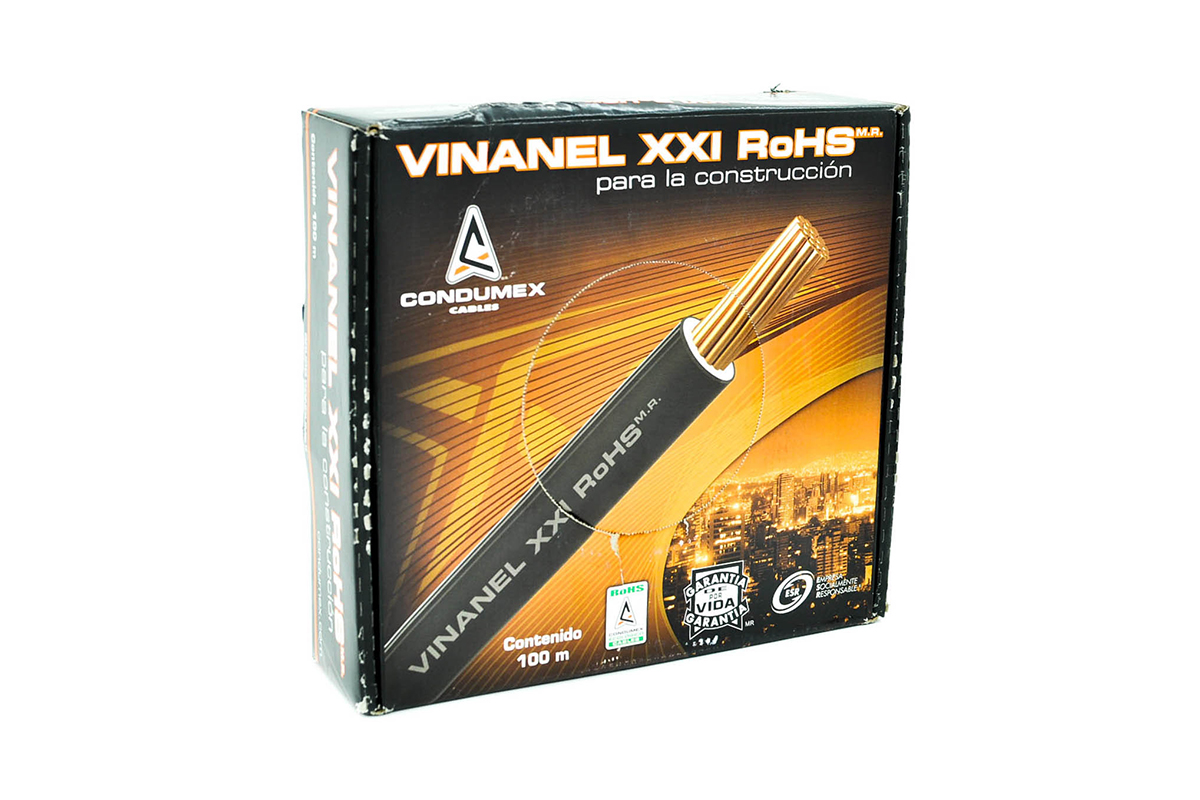 Cable blanco por rollo THHW10
