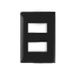 Tapa de 2 ventanas color black E913BK2 ALPHA