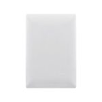 Tapa ciega E913BNO ALPHA, color lexano blanco