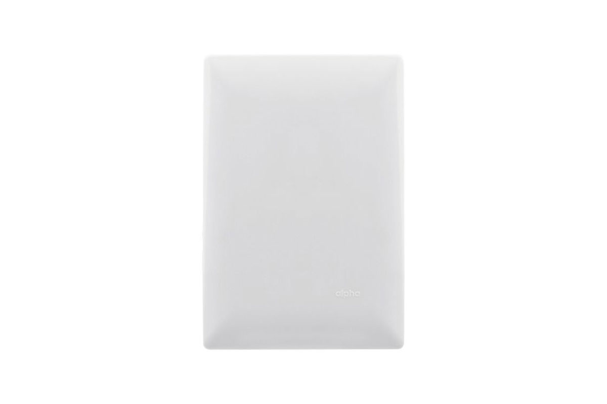 Tapa ciega E913BNO ALPHA, color lexano blanco