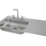 Tarja de empotrar lado derecho 101 x 54 cm de acero inoxidable