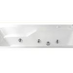 Tina Zafiro II con hidromasaje color blanco, Medidas: 180 x 90 x 45 cm