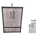 Tocador Logan 60 acabado concreto 60 x 45 x 85 cm
