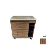Tocador Siena 80 color nogal terracota 80 x 46.5 x 85 cm